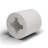 Distanciador liso autorretenido, PA6.6 natural, UL94-V2, Ø6,1 × 9,5 mm, para tornillo M6