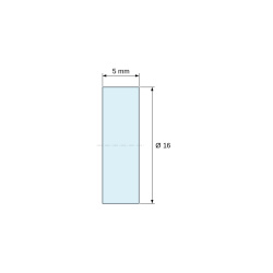 Plano acotado 5 mm, Distanciador con taladro escalonado, PA6 negro con fibra de vidrio, UL94-HB, alojamiento Ø10,3 × Ø16 mm, para tornillo M5